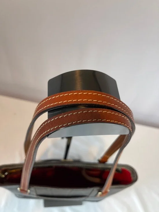 Dooney & Bourke 1975 Embossed Lizard Dark Brown Leather Shoulder Bag - Picture 8 of 15